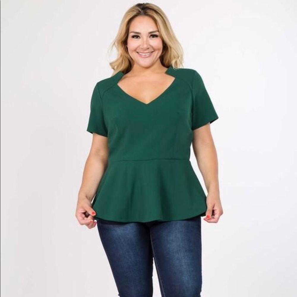 2 Left!! Plus Size Peplum Top